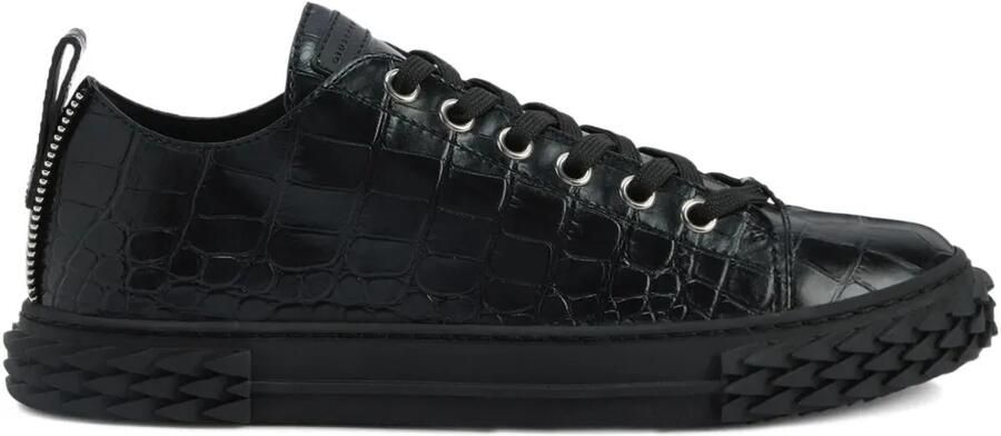 Giuseppe Zanotti Blabber sneakers met krokodillen-reliëf Zwart