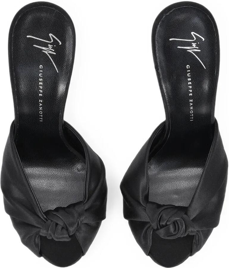 Giuseppe Zanotti Bridget geknoopte satijnen sandalen Zwart