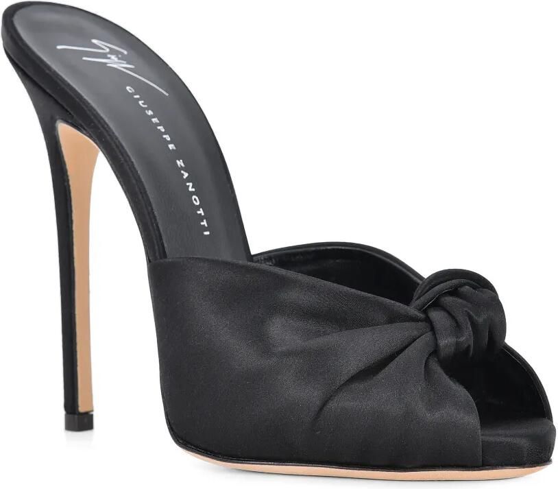 Giuseppe Zanotti Bridget geknoopte satijnen sandalen Zwart - Foto 2