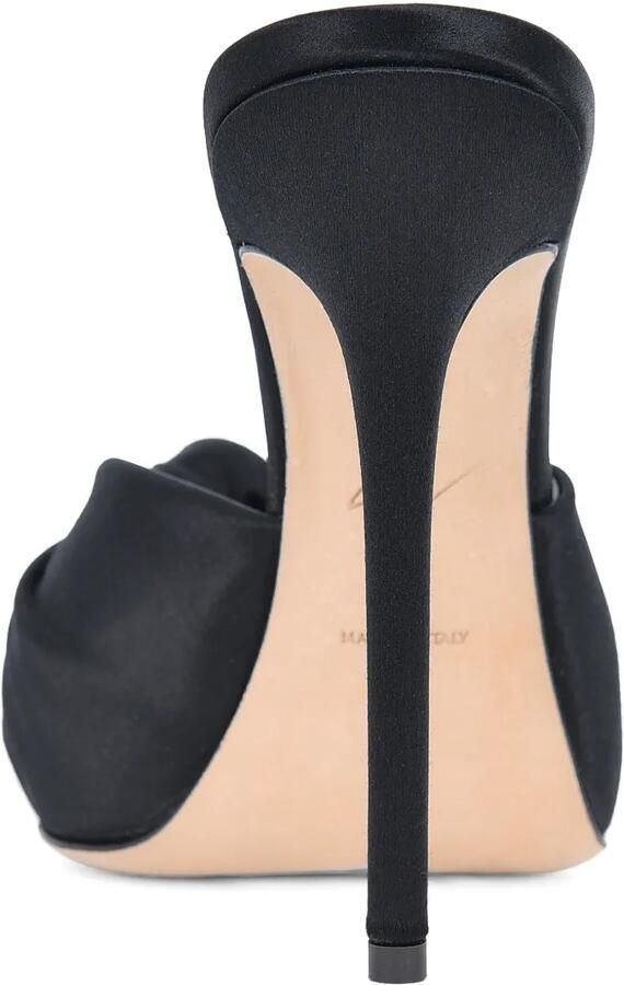 Giuseppe Zanotti Bridget geknoopte satijnen sandalen Zwart - Foto 3