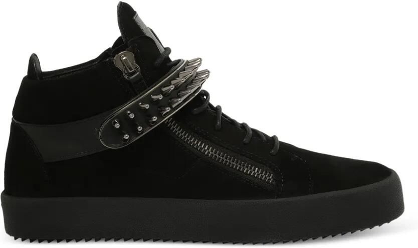 Giuseppe Zanotti Camoscio sneakers met spikes Zwart