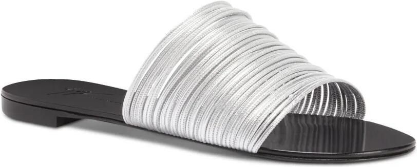 Giuseppe Zanotti Clio Flat sandalen Zilver - Foto 4