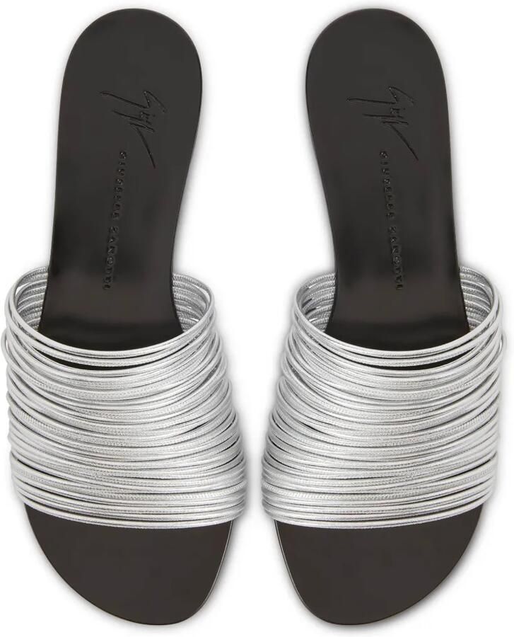 Giuseppe Zanotti Clio Flat sandalen Zilver - Foto 2
