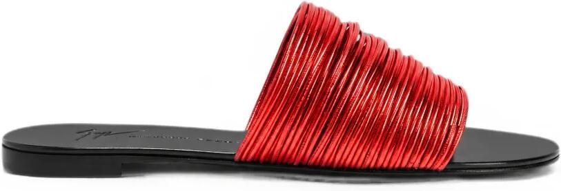 Giuseppe Zanotti Clio gelamineerde leren sandalen Rood