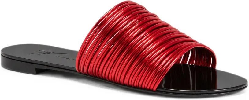 Giuseppe Zanotti Clio gelamineerde leren sandalen Rood - Foto 4