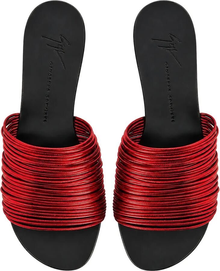 Giuseppe Zanotti Clio gelamineerde leren sandalen Rood - Foto 2