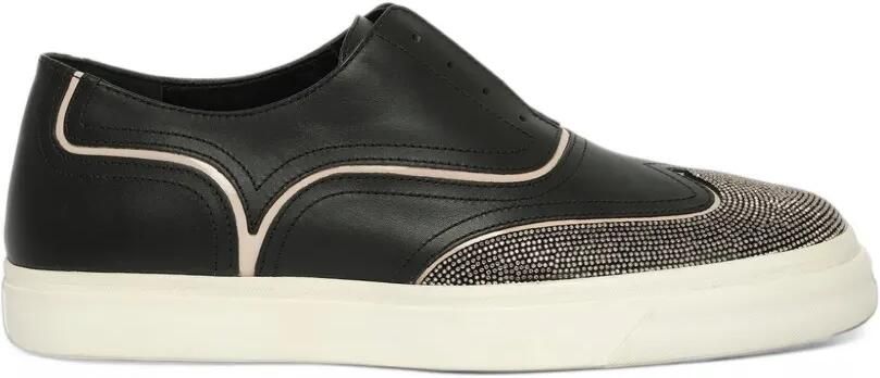 Giuseppe Zanotti crystal-embellished leather sneakers Zwart