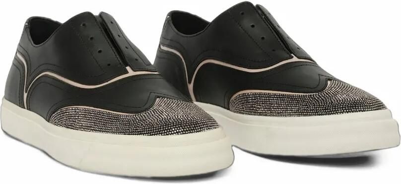 Giuseppe Zanotti crystal-embellished leather sneakers Zwart - Foto 3