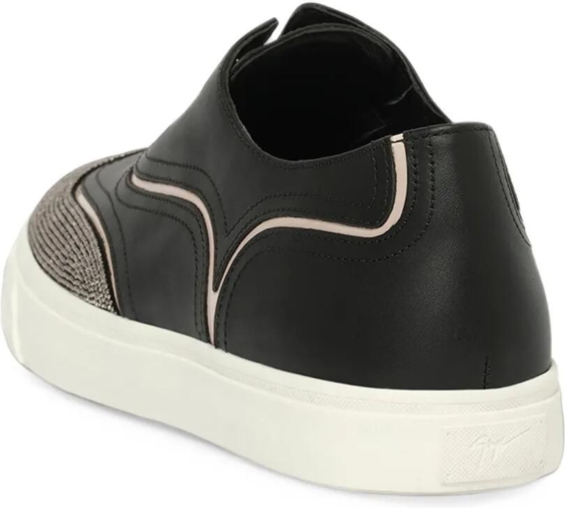 Giuseppe Zanotti crystal-embellished leather sneakers Zwart - Foto 2
