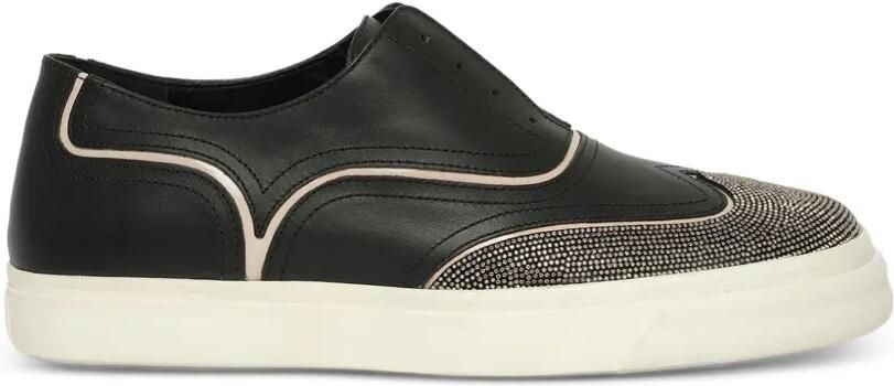 Giuseppe Zanotti crystal-embellished leather sneakers Zwart