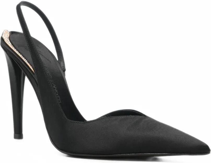 Giuseppe Zanotti crystal-embellished slingback pumps Zwart - Foto 3