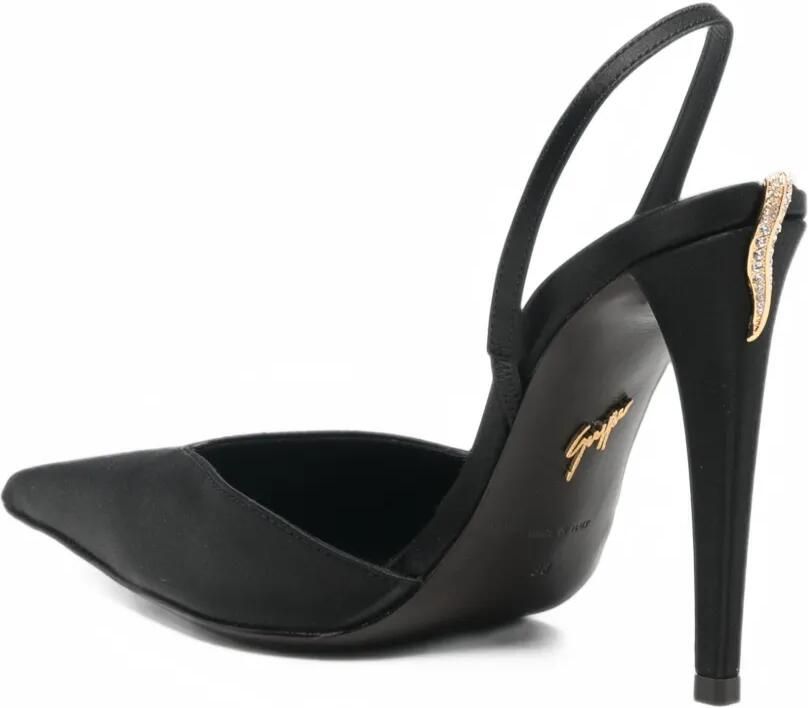 Giuseppe Zanotti crystal-embellished slingback pumps Zwart - Foto 2