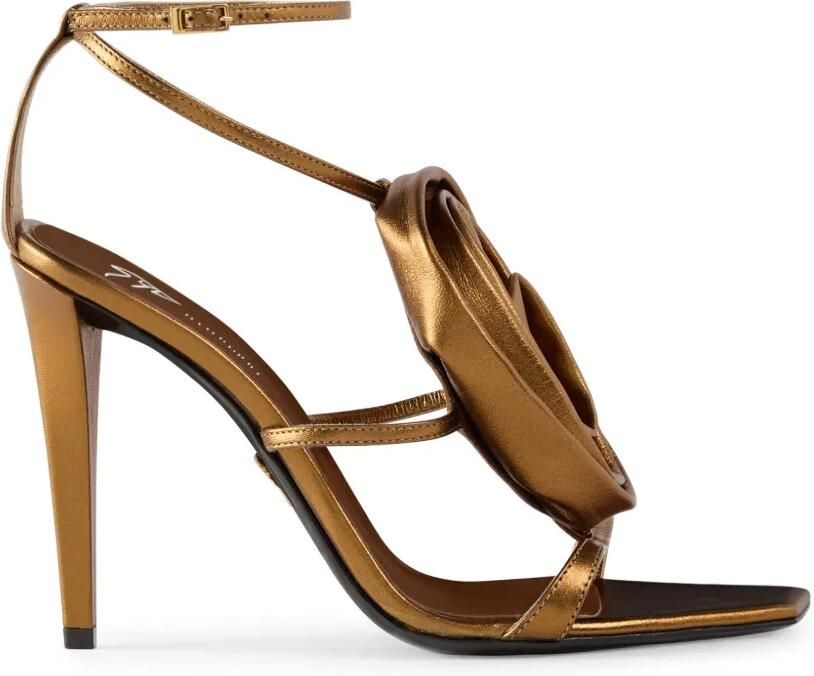 Giuseppe Zanotti Curded Flowers sandalen Bruin