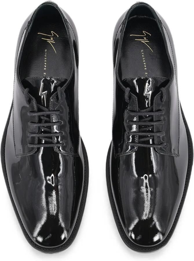Giuseppe Zanotti Derby schoenen van lakleer Zwart - Foto 3