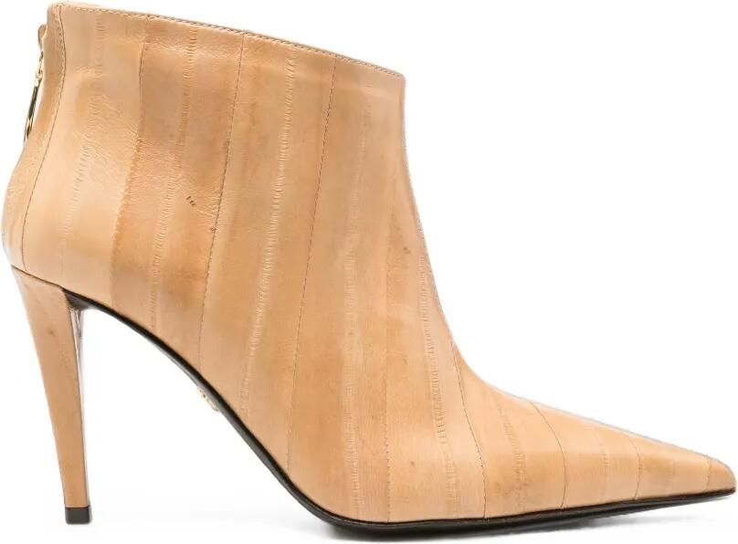 Giuseppe Zanotti Desire enkellaarzen met puntige neus en vlakken Beige