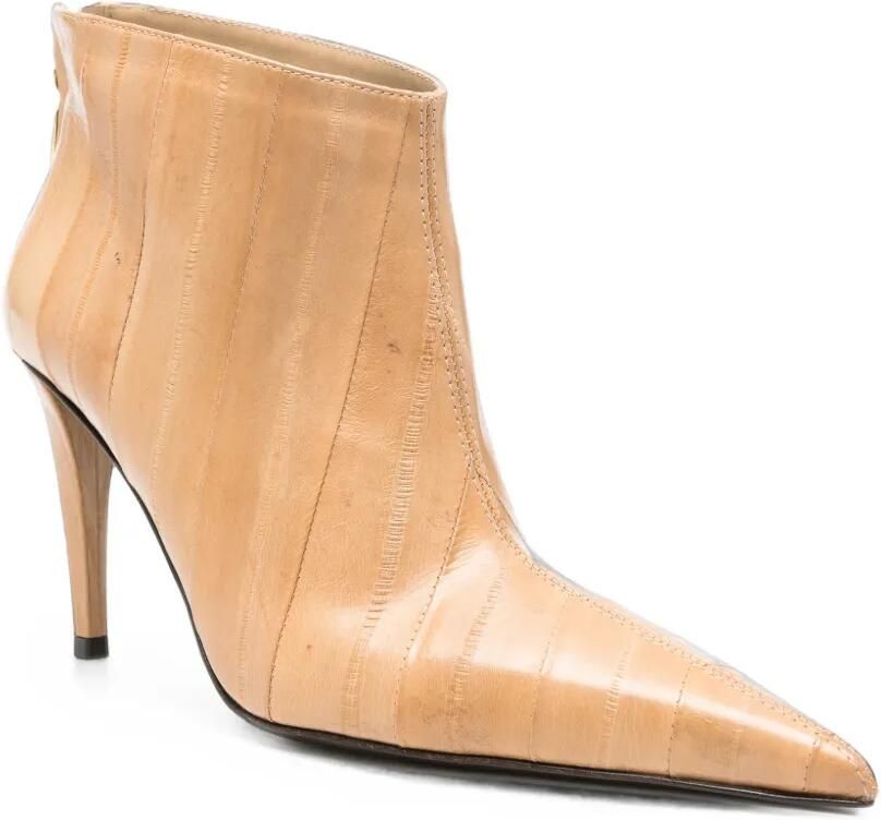 Giuseppe Zanotti Desire enkellaarzen met puntige neus en vlakken Beige - Foto 3