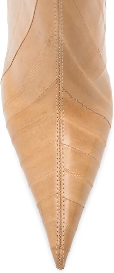 Giuseppe Zanotti Desire enkellaarzen met puntige neus en vlakken Beige - Foto 4