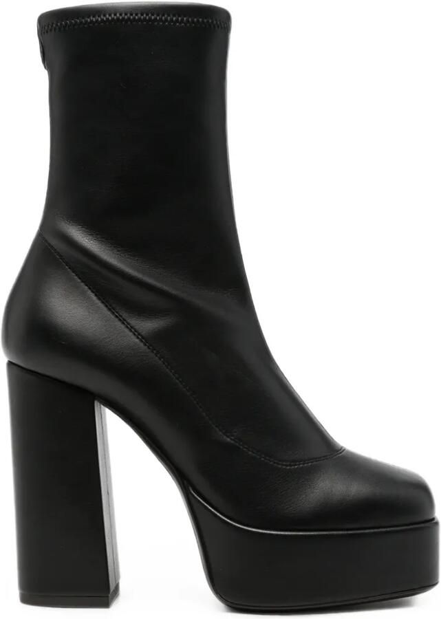 Giuseppe Zanotti Enkellaarzen met plateauzool Zwart