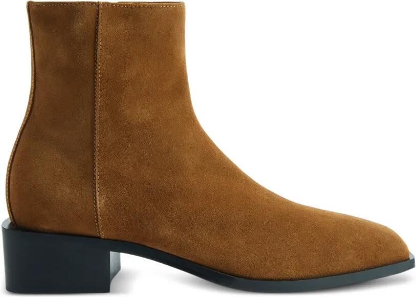 Giuseppe Zanotti Enkellaarzen met vierkante neus Bruin