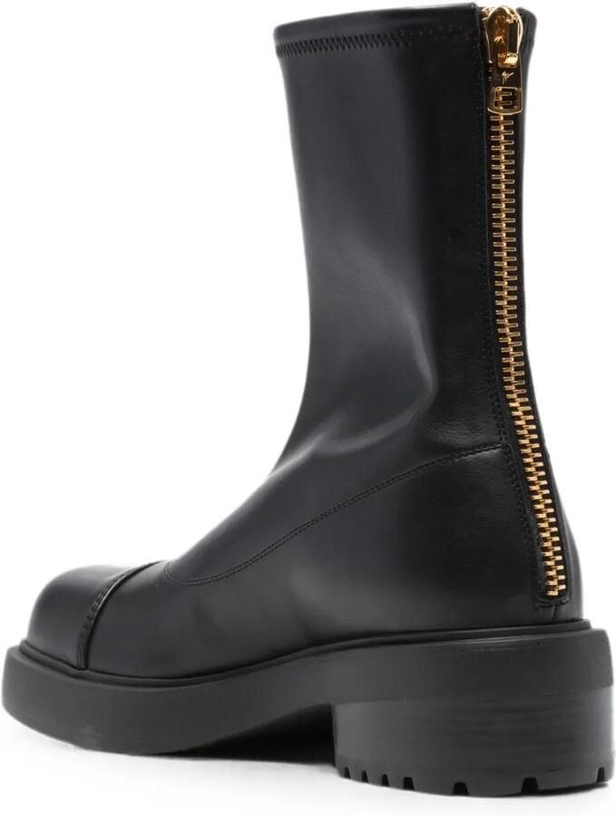 Giuseppe Zanotti Enkellaarzen verfraaid met rits Zwart - Foto 3