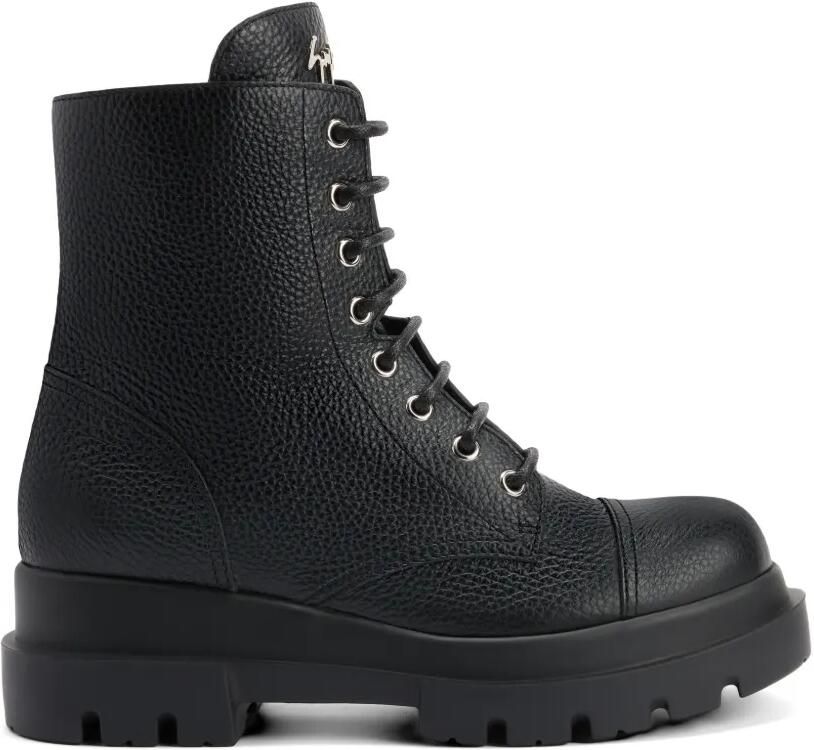 Giuseppe Zanotti Evin laarzen met kant en logodetail Zwart