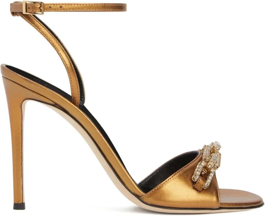 Giuseppe Zanotti Evry sandalen verfraaid met kristallen Goud