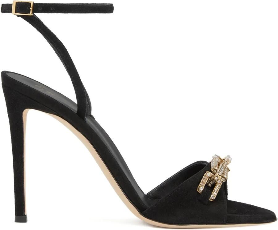 Giuseppe Zanotti Evry stiletto sandalen met kristallen Zwart