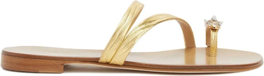 Giuseppe Zanotti Febe Studs sandalen verfraaid met kristallen Goud