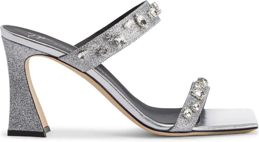 Giuseppe Zanotti Flaminia sandalen met kristallen Zilver