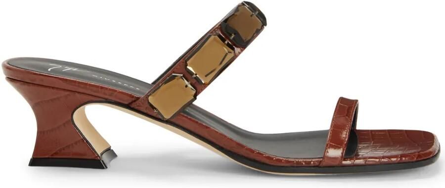 Giuseppe Zanotti Flaminia sandalen met vierkante neus Bruin