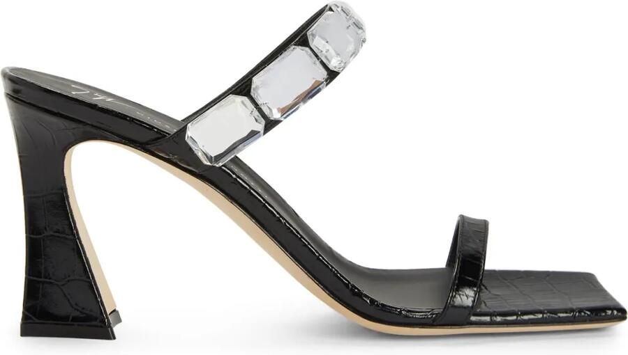 Giuseppe Zanotti Flaminia sandalen met vierkante neus Zwart