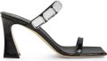 Giuseppe Zanotti Flaminia sandalen met vierkante neus Zwart - Zwart