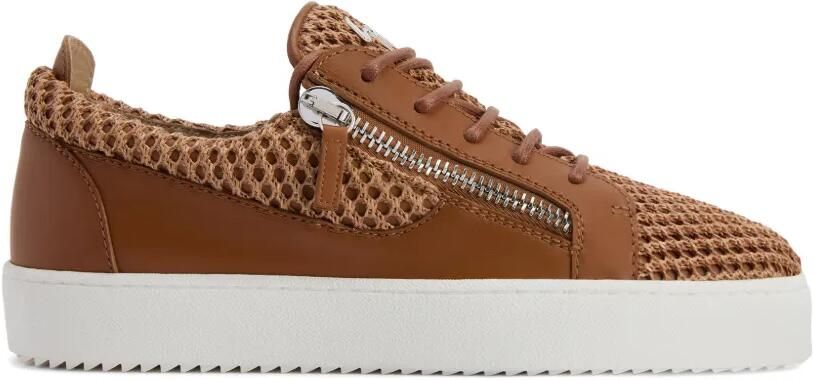Giuseppe Zanotti Frankie gehaakte tonale sneakers Bruin