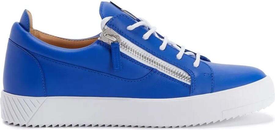 Giuseppe Zanotti Frankie low-top sneakers met dubbele rits Blauw