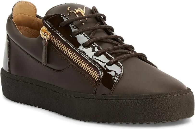 Giuseppe Zanotti Frankie low-top sneakers met dubbele rits Bruin