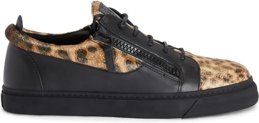 Giuseppe Zanotti Frankie low-top sneakers met dubbele rits Goud