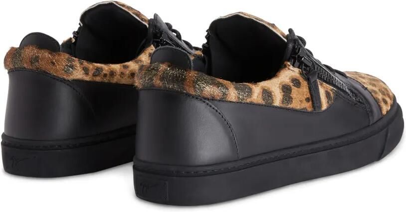Giuseppe Zanotti Frankie low-top sneakers met dubbele rits Goud - Foto 3