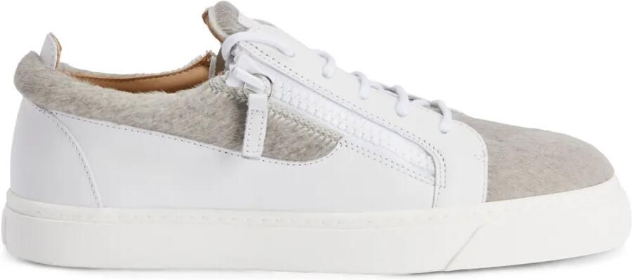 Giuseppe Zanotti Frankie low-top sneakers met dubbele rits Grijs