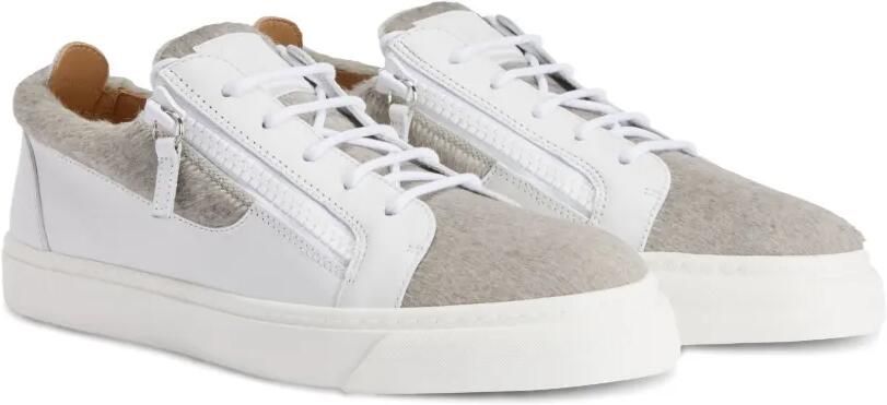 Giuseppe Zanotti Frankie low-top sneakers met dubbele rits Grijs - Foto 4