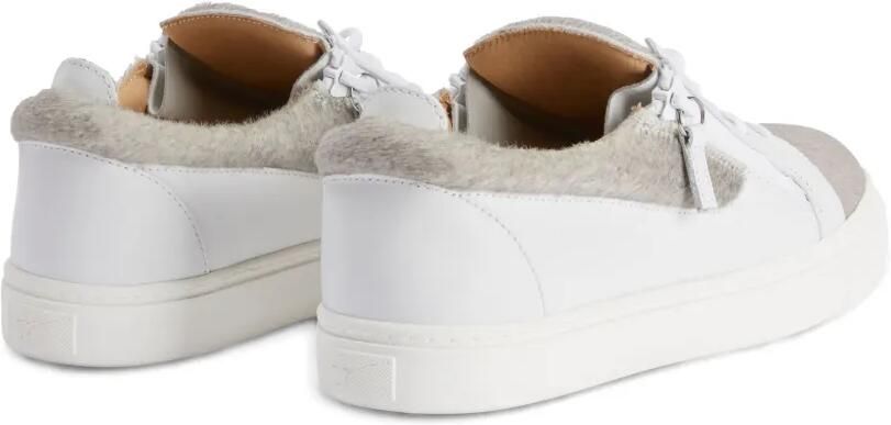 Giuseppe Zanotti Frankie low-top sneakers met dubbele rits Grijs - Foto 3