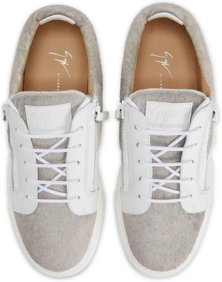 Giuseppe Zanotti Frankie low-top sneakers met dubbele rits Grijs - Foto 2