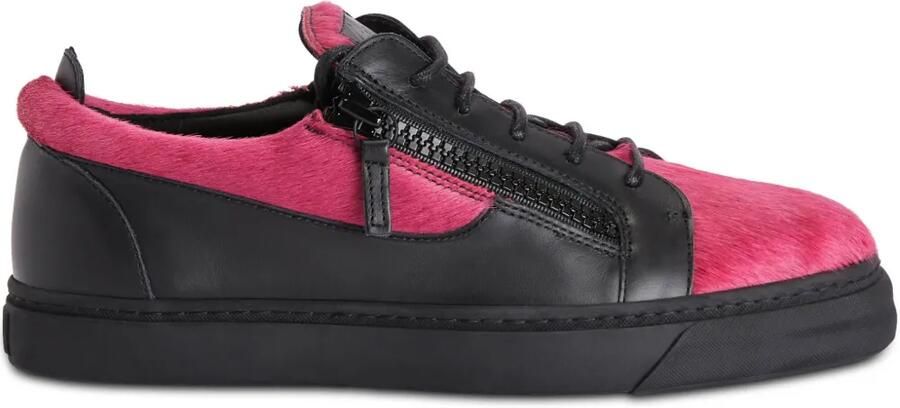 Giuseppe Zanotti Frankie low-top sneakers met dubbele rits Roze