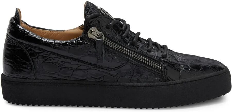 Giuseppe Zanotti Frankie low-top sneakers met dubbele rits Zwart