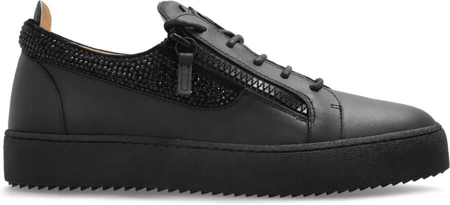 Giuseppe Zanotti Frankie low-top sneakers met dubbele rits Zwart