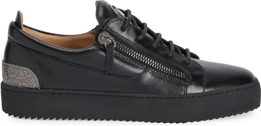 Giuseppe Zanotti Frankie low-top sneakers met dubbele rits Zwart