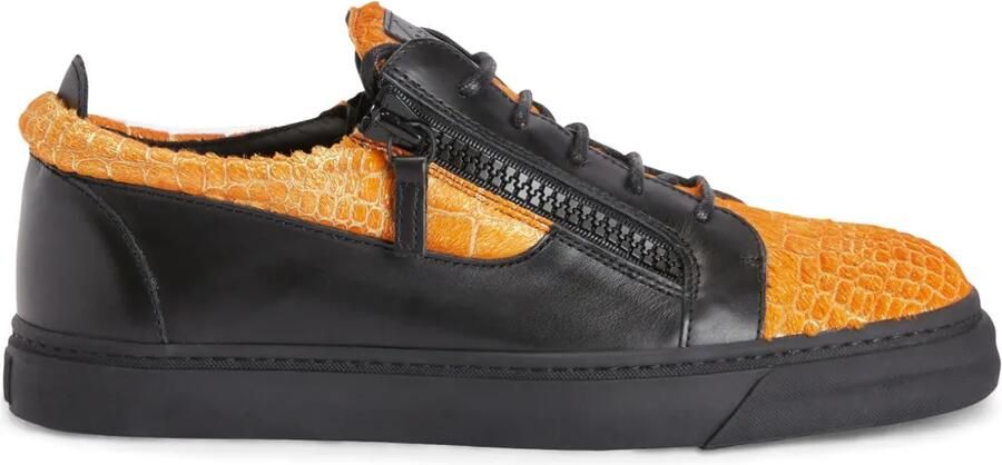 Giuseppe Zanotti Frankie low-top sneakers met dubbele rits Zwart