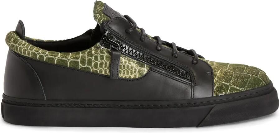 Giuseppe Zanotti Frankie low-top sneakers met dubbele rits Zwart