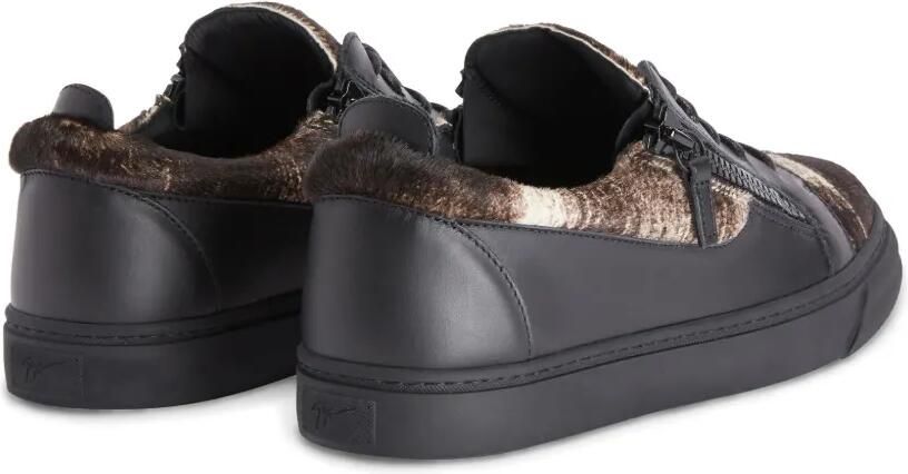 Giuseppe Zanotti Frankie low-top sneakers met dubbele rits Zwart - Foto 3