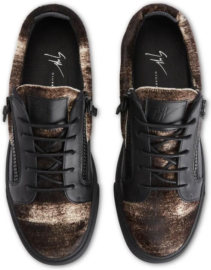 Giuseppe Zanotti Frankie low-top sneakers met dubbele rits Zwart - Foto 2