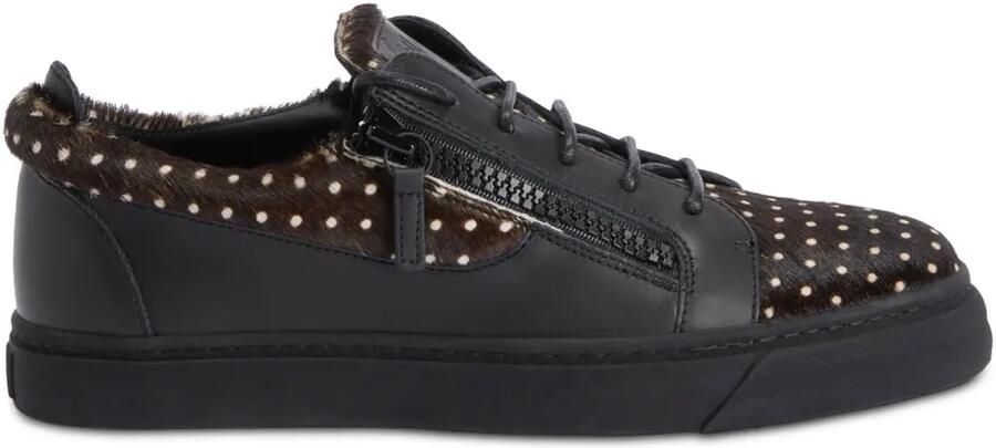 Giuseppe Zanotti Frankie low-top sneakers met dubbele rits Zwart